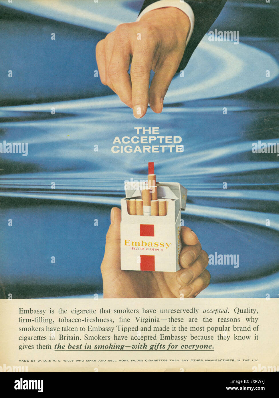 1960S UK Embassy Magazine annuncio pubblicitario Foto Stock