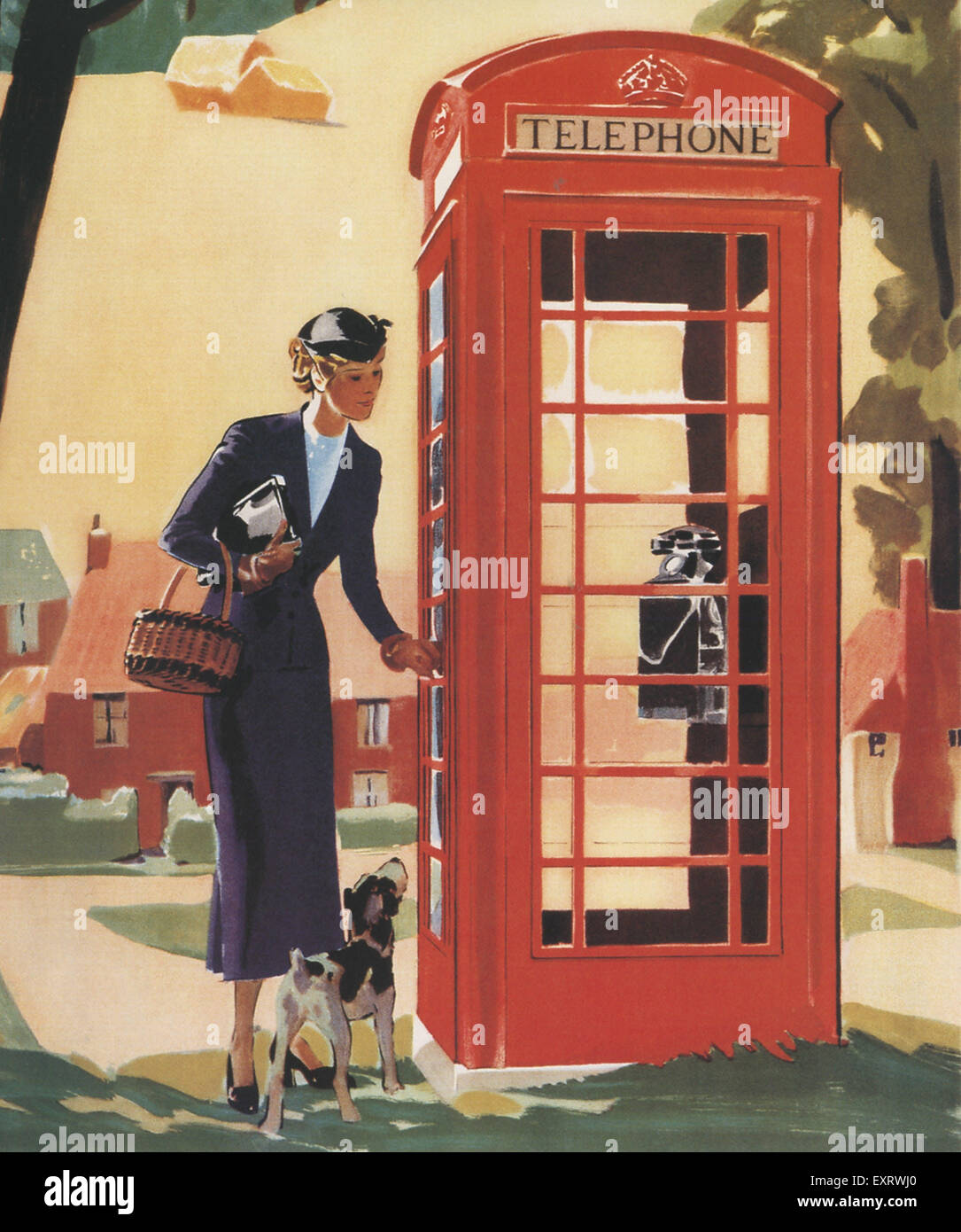 1930S UK Post Office Prenota piastra Foto Stock