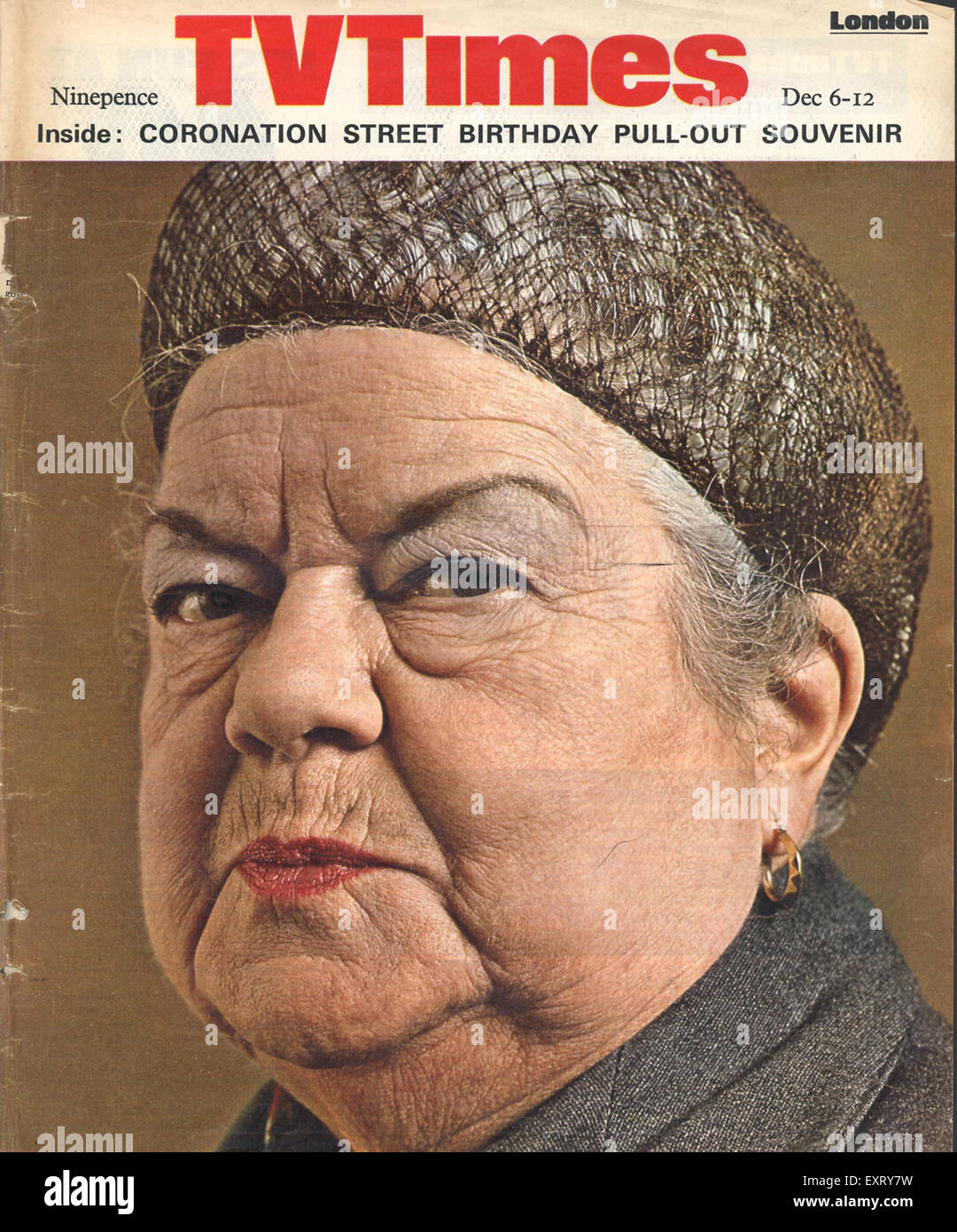 1960S UK TV Times Magazine Cover Foto Stock