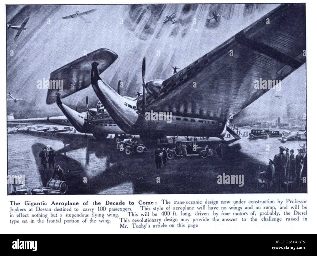 1920S UK velivolo gigante del decennio a venire piastra del magazzino Foto Stock