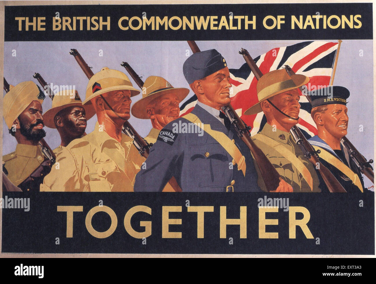 1930S UK British Commonwealth delle Nazioni Poster Foto Stock