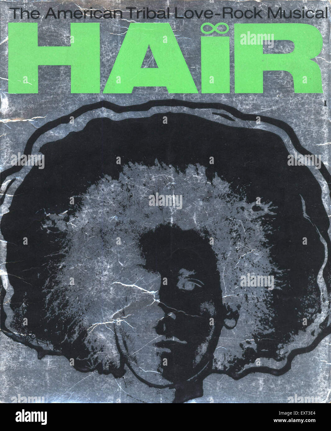 1960S UK Poster dei capelli Foto Stock
