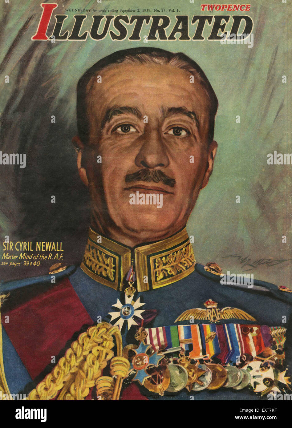 1930S UK illustrata Copertina Foto Stock