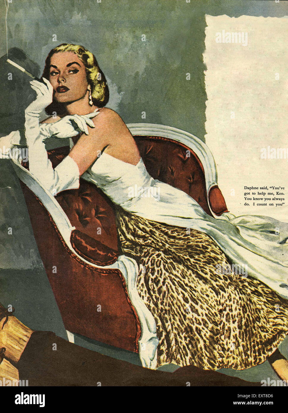 1950S UK Femme Fatales piastra del magazzino Foto Stock