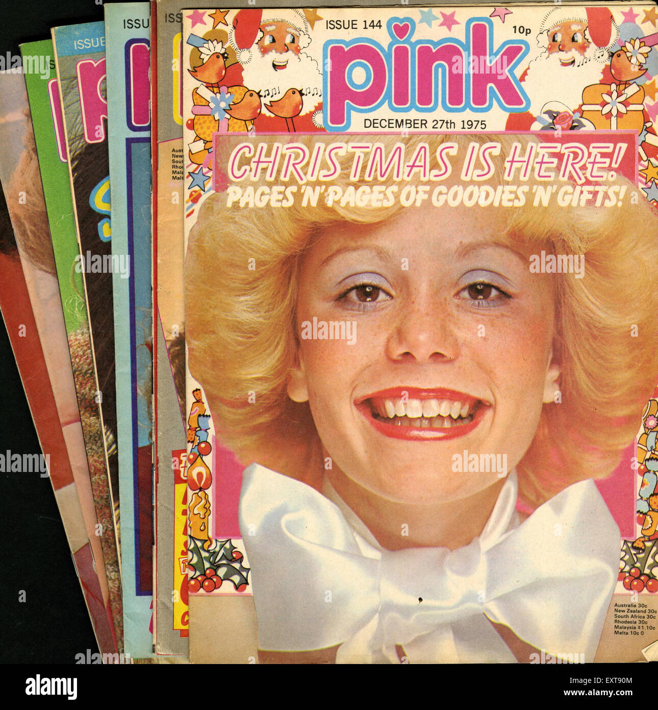 1970S UK Riviste Rosa Copertina Foto Stock
