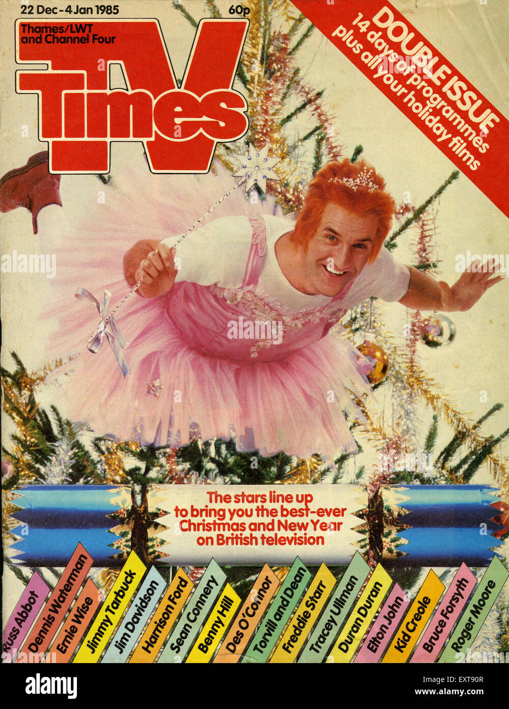 Anni ottanta UK TV Times Magazine Cover Foto Stock