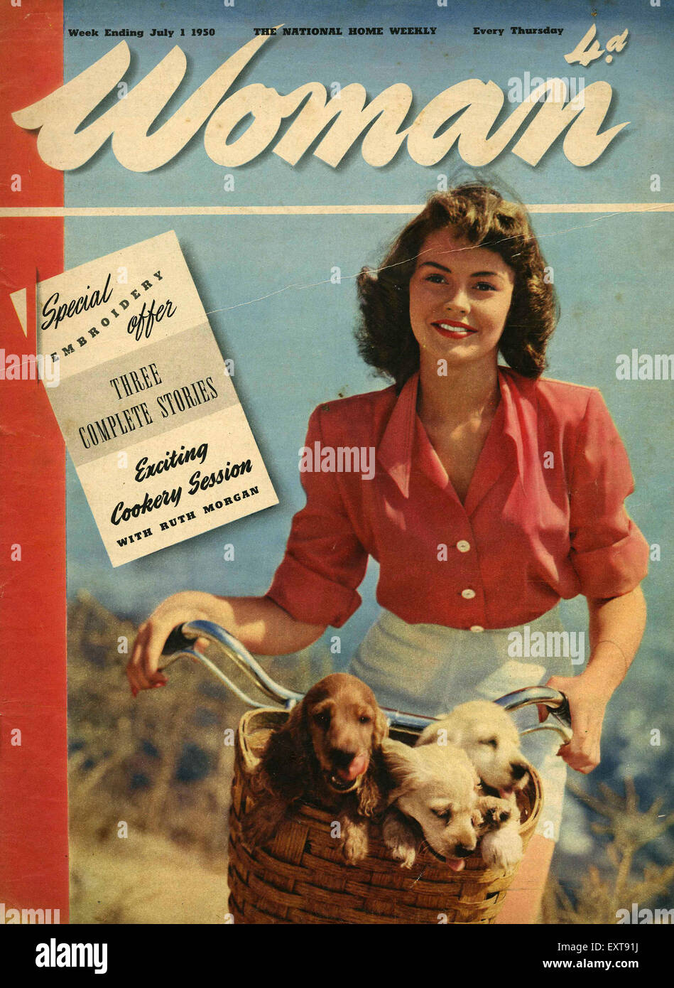1950S UK Donna Copertina Foto Stock