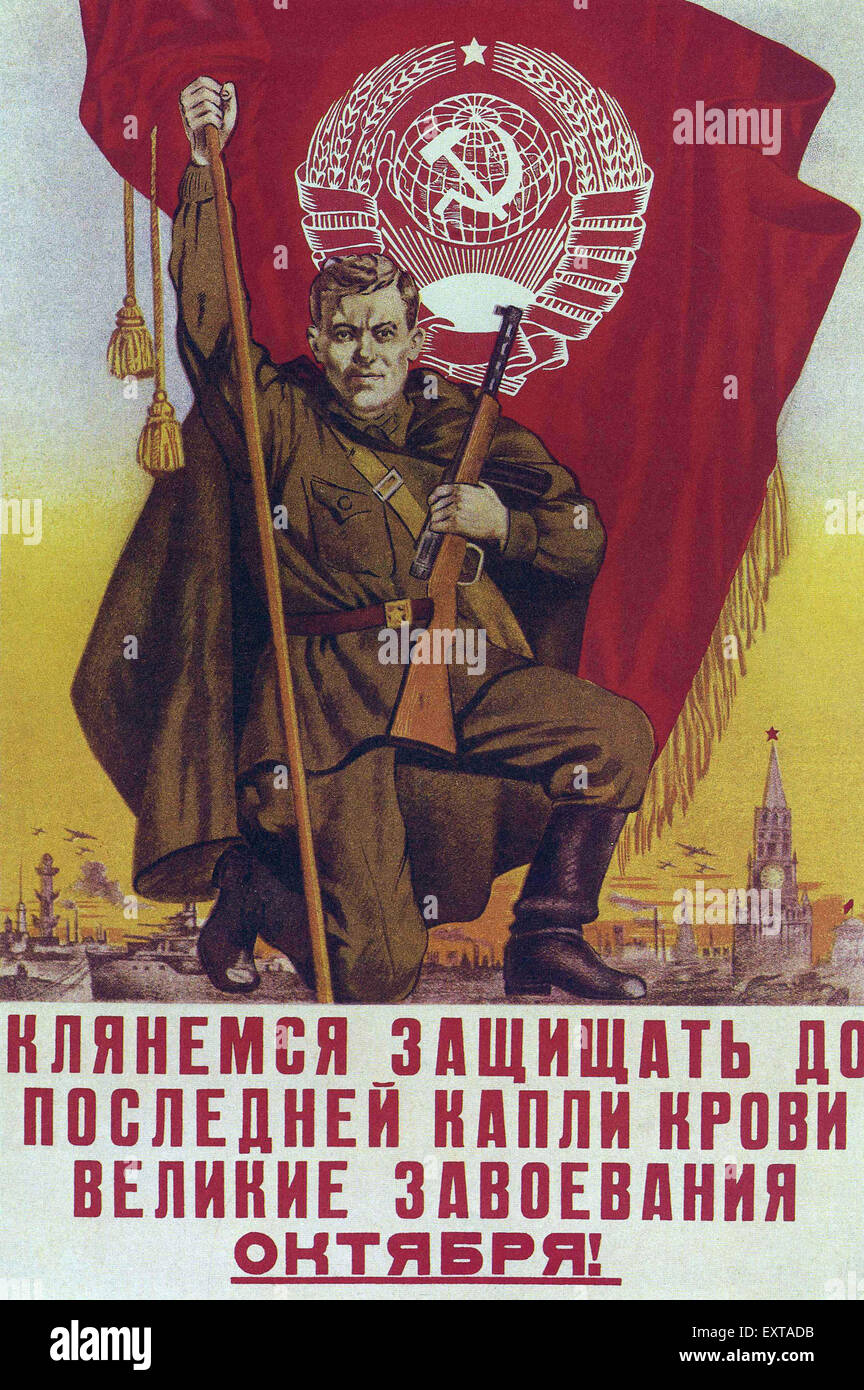 Ussr propaganda poster immagini e fotografie stock ad alta risoluzione ...