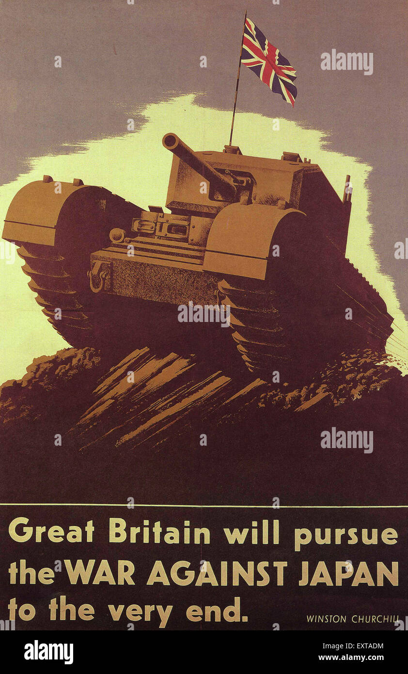 1940S UK British Propaganda Poster Foto Stock