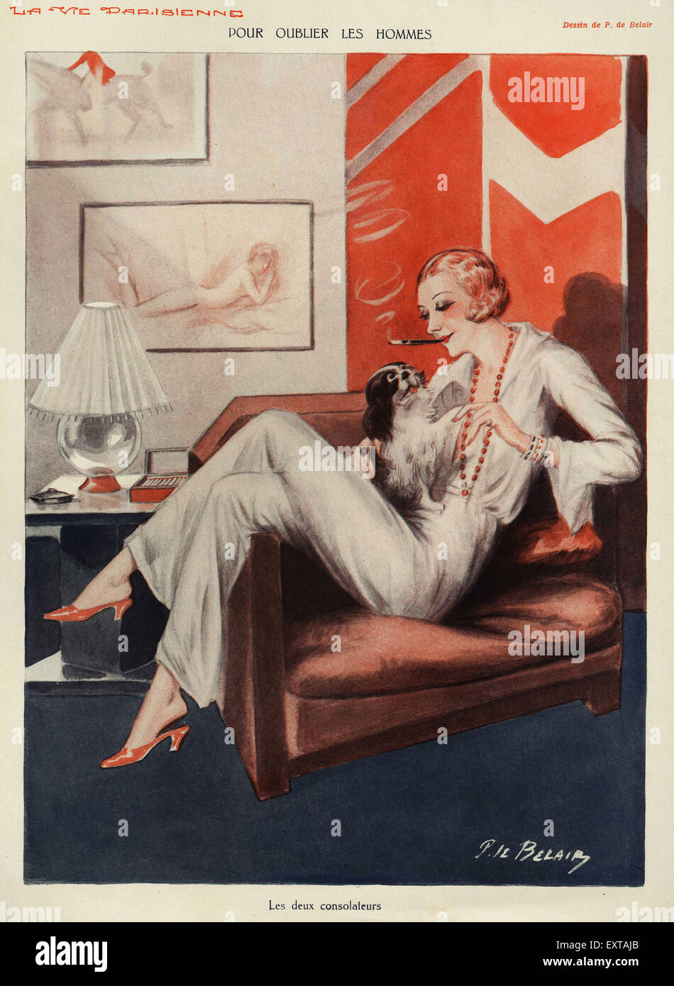 1930s Francia La Vie Parisienne piastra del magazzino Foto Stock