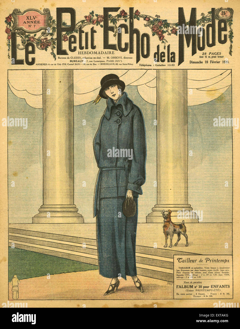 1920s Francia Le Petit Echo de le modalità Coperchio Magazine Foto Stock