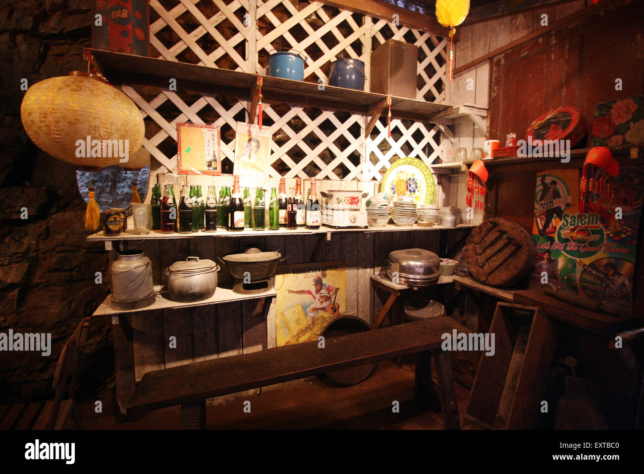 Rovinato, abbandonata la cucina cinese Foto Stock