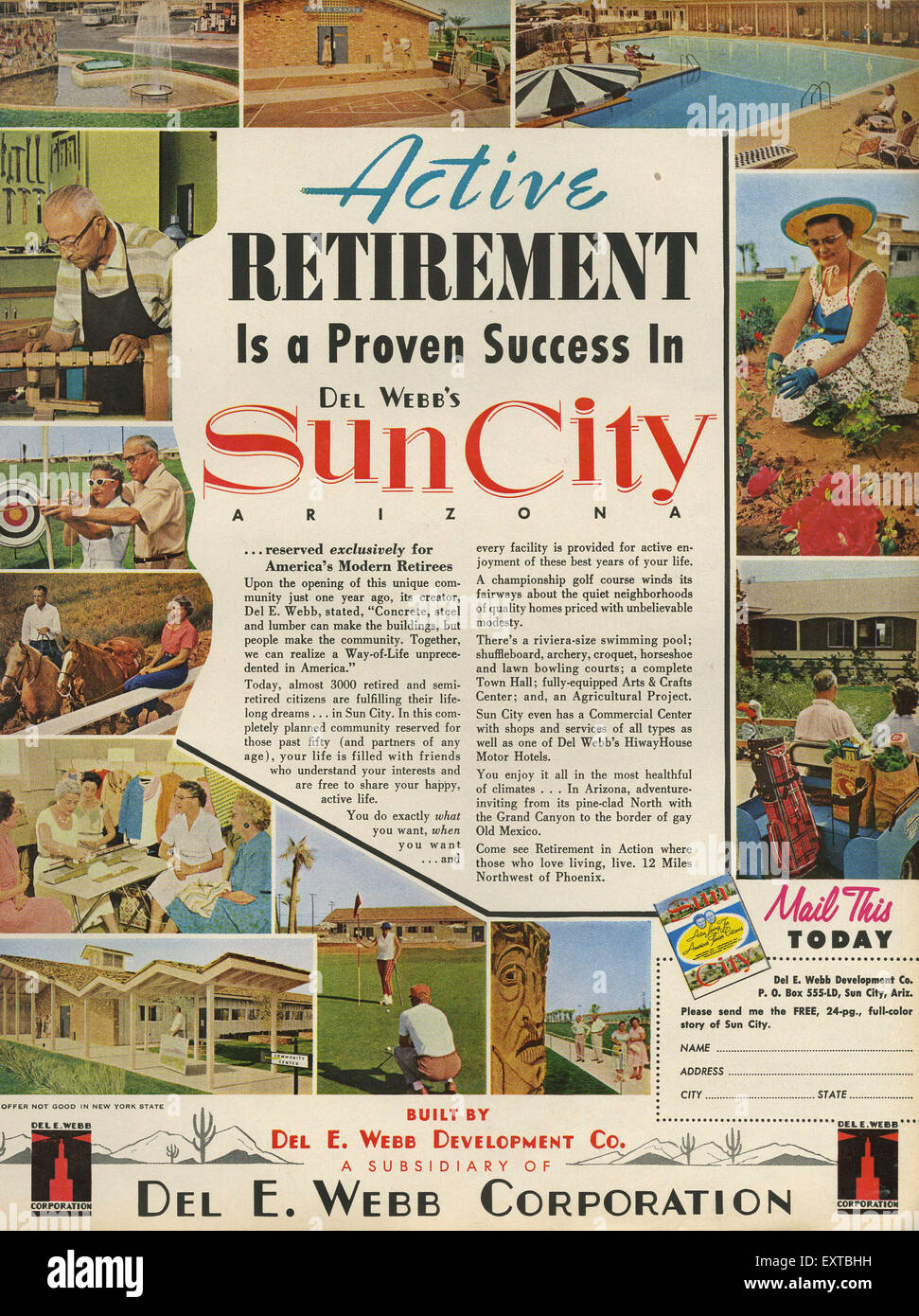 Anni sessanta Stati uniti del Webb Magazine annuncio pubblicitario Foto Stock