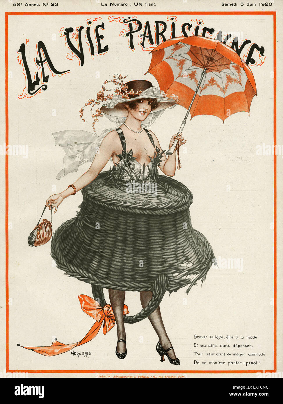 1920s Francia La vie parisienne Copertina Foto Stock