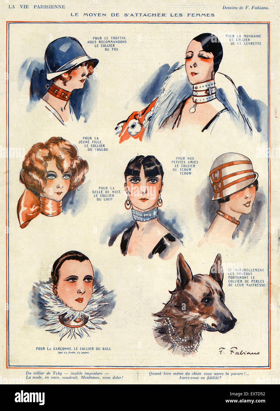 1920s Francia La Vie Parisienne piastra del magazzino Foto Stock