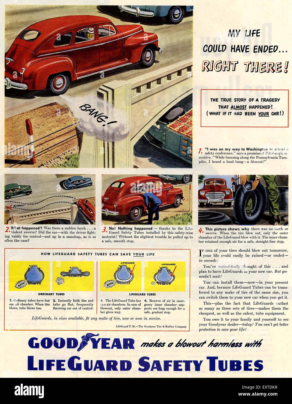 1930 USA Goodyear Magazine annuncio pubblicitario Foto Stock