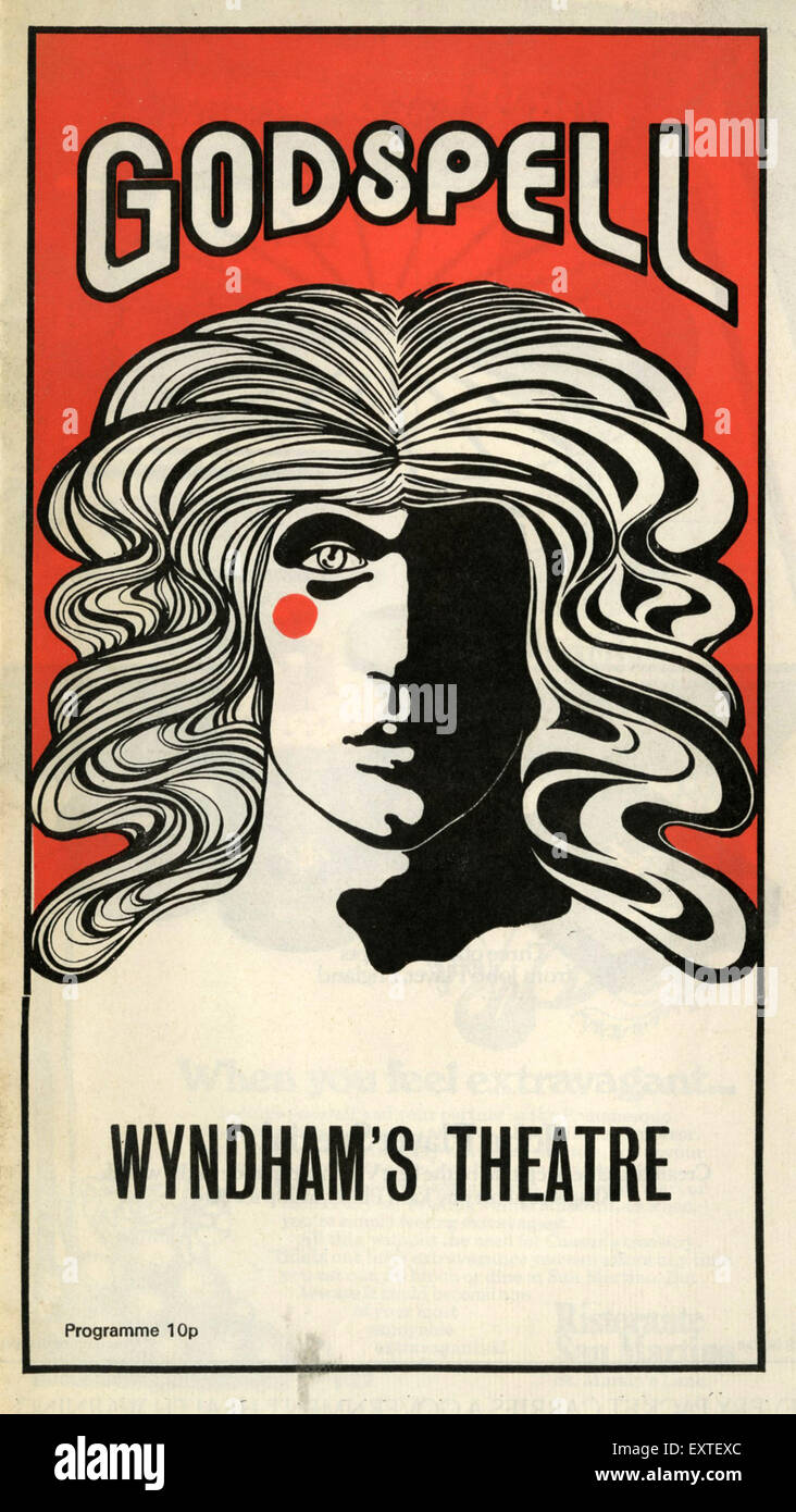 1970S UK Godspell Poster Foto Stock