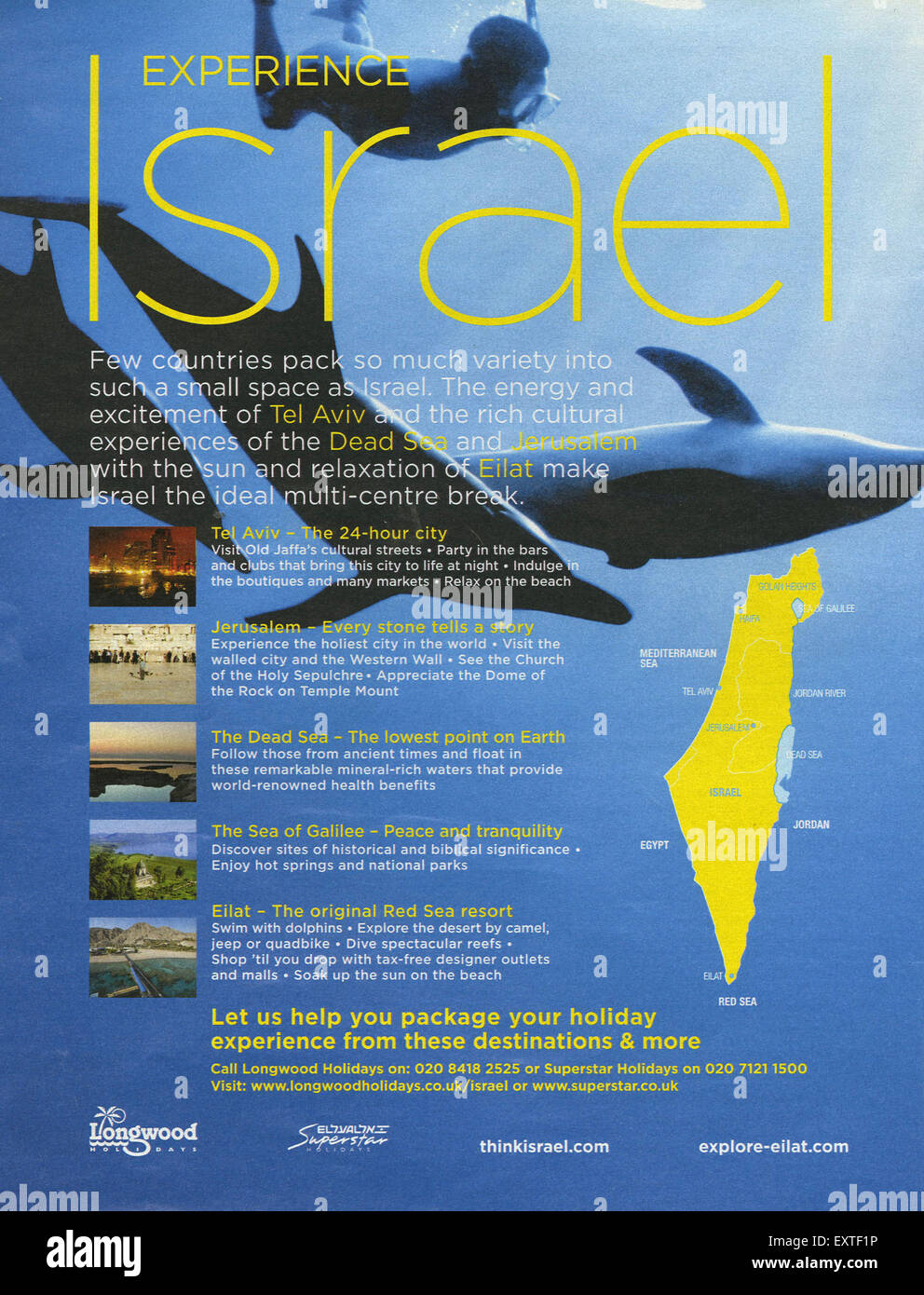 2000S UK Israele Magazine annuncio pubblicitario Foto Stock