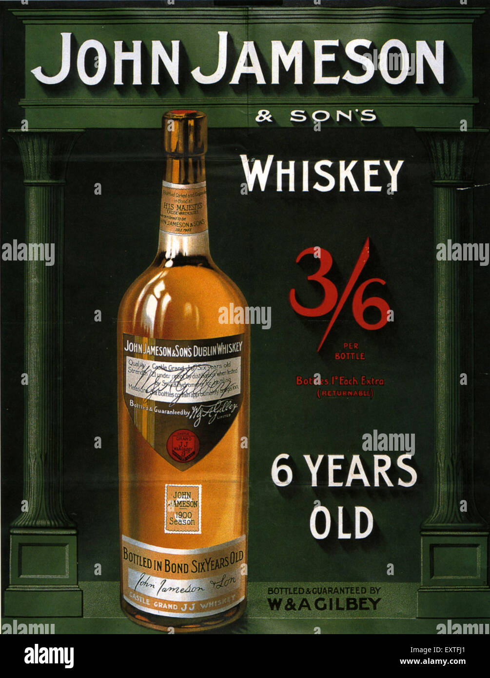 1900S UK John Jameson Poster Foto Stock