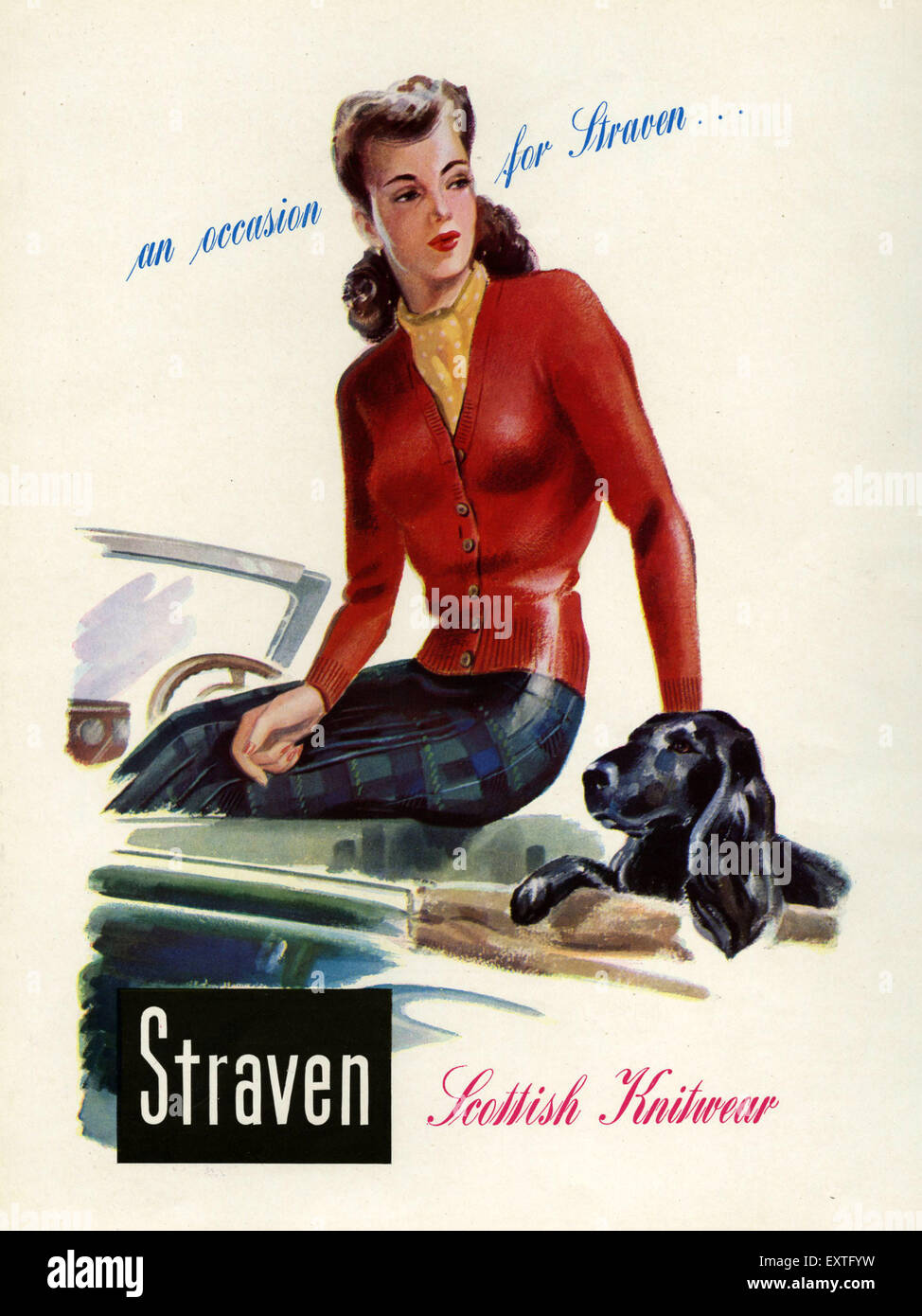 1940S UK Straven Magazine annuncio pubblicitario Foto Stock