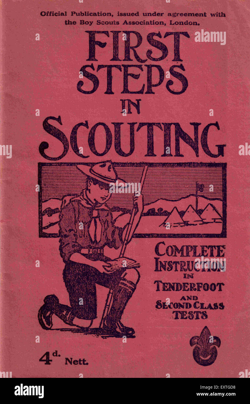 1930S UK primi passi di scouting per la copertina del libro Foto Stock