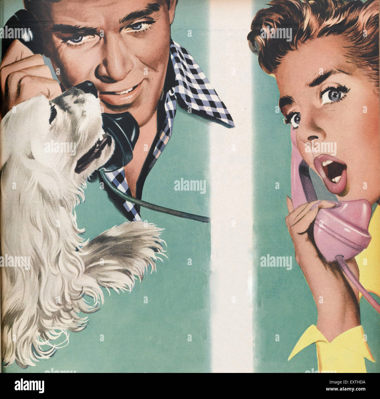 1950S UK Donna piastra del magazzino Foto Stock