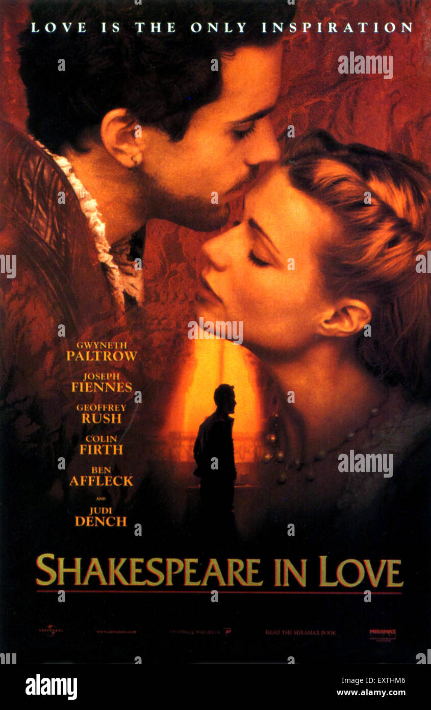 Anni novanta Stati Uniti Shakespeare in Love Film Poster Foto Stock