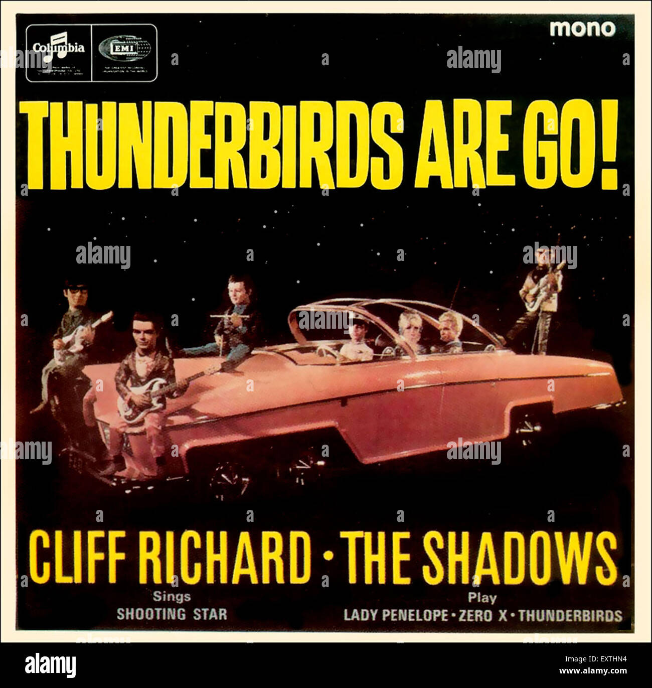 1960S UK Thunderbirds copertina Album Foto Stock