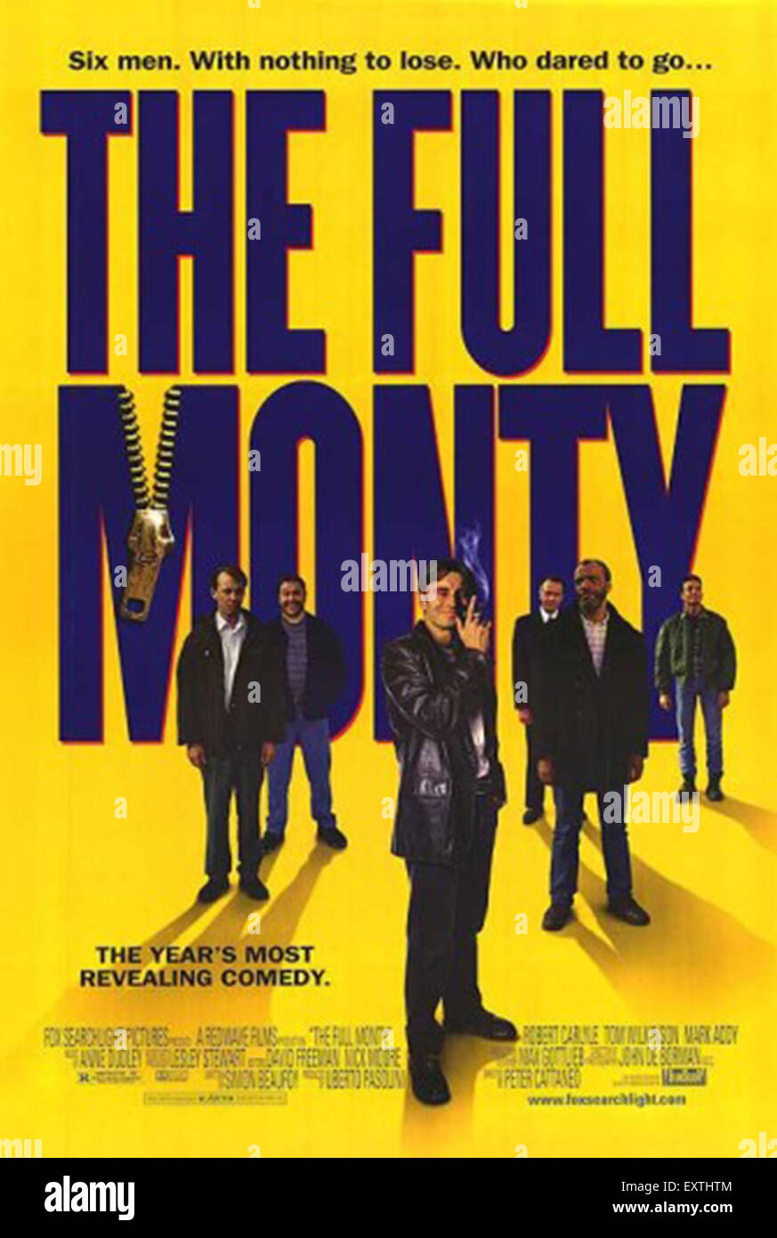 1990S UK Full Monty Film Poster Foto Stock