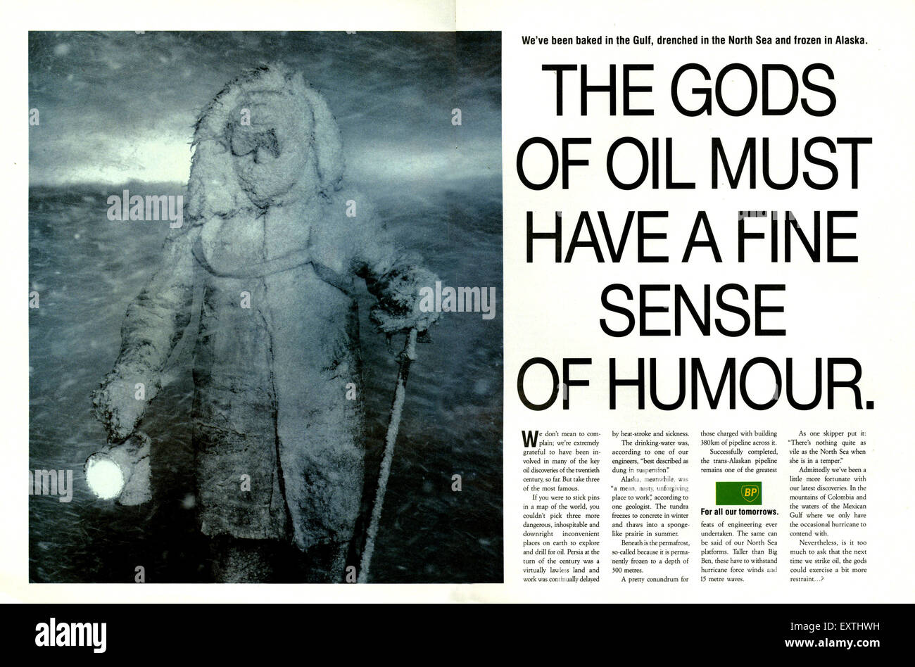 1990S UK BP Magazine annuncio pubblicitario Foto Stock
