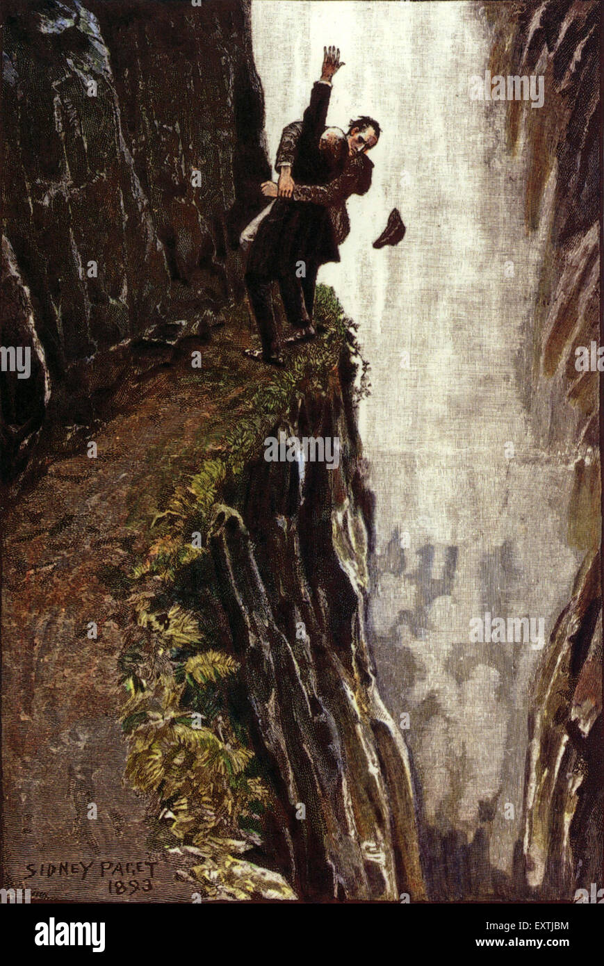 1890S UK Sherlock Holmes Prenota piastra Foto Stock