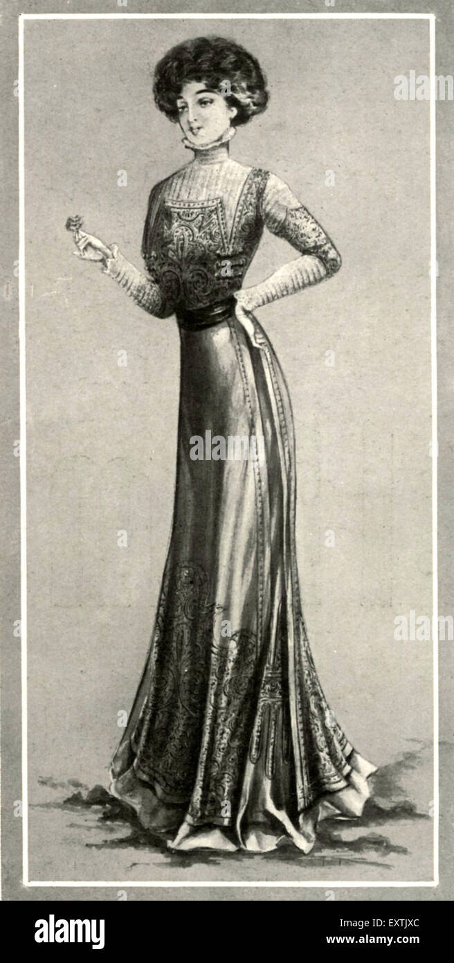 1910S UK Womens Fashion piastra del magazzino Foto Stock