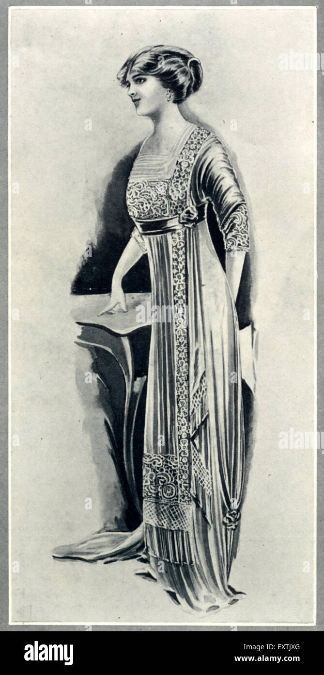 1910S UK Womens Fashion piastra del magazzino Foto Stock