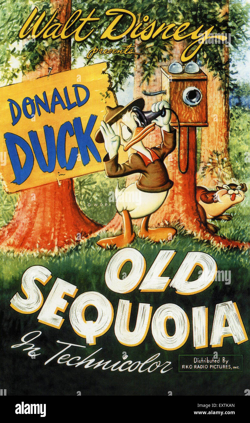 1940s usa vecchi film di Sequoia Poster Foto Stock