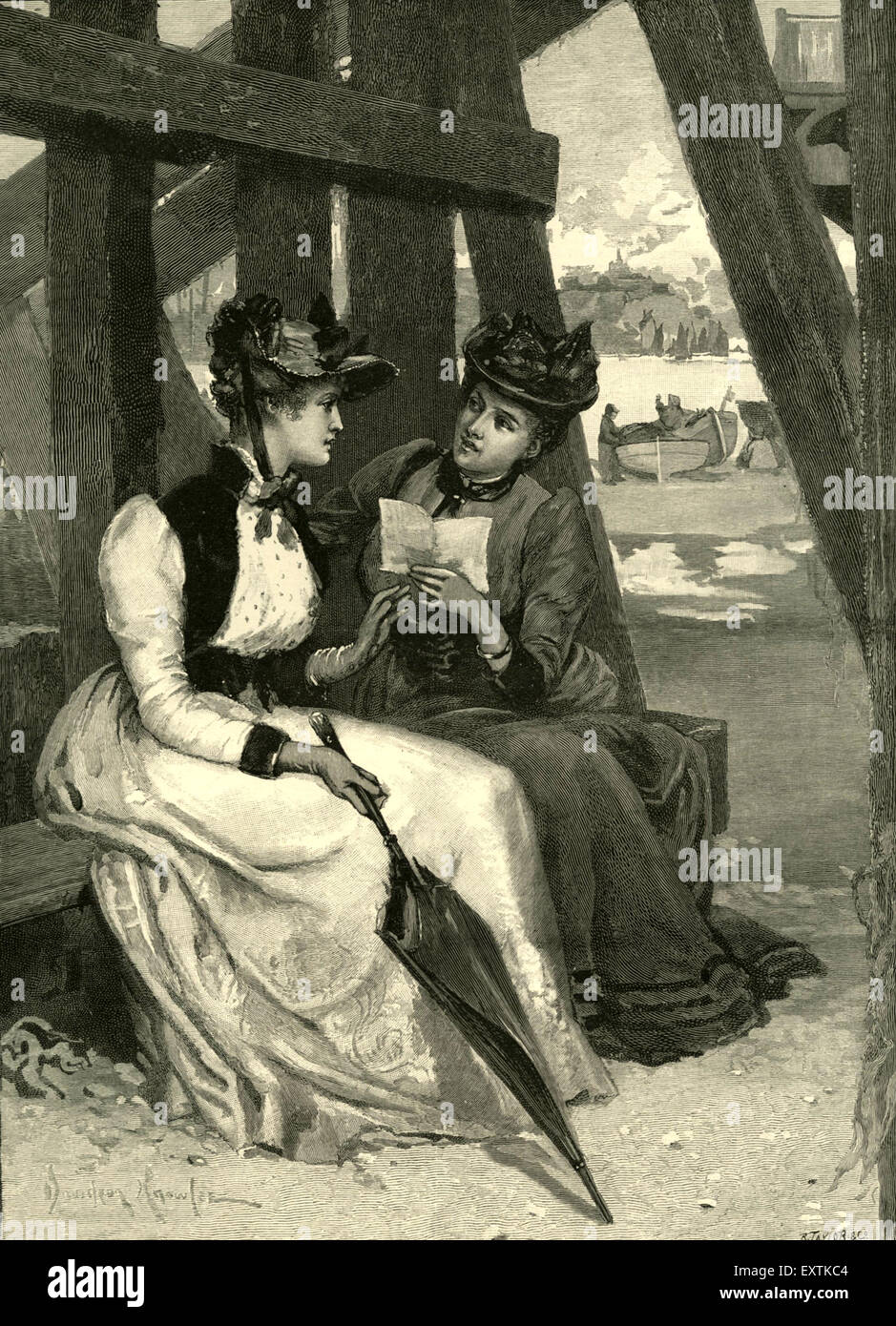 1890S UK Il Illustrated London News piastra del magazzino Foto Stock