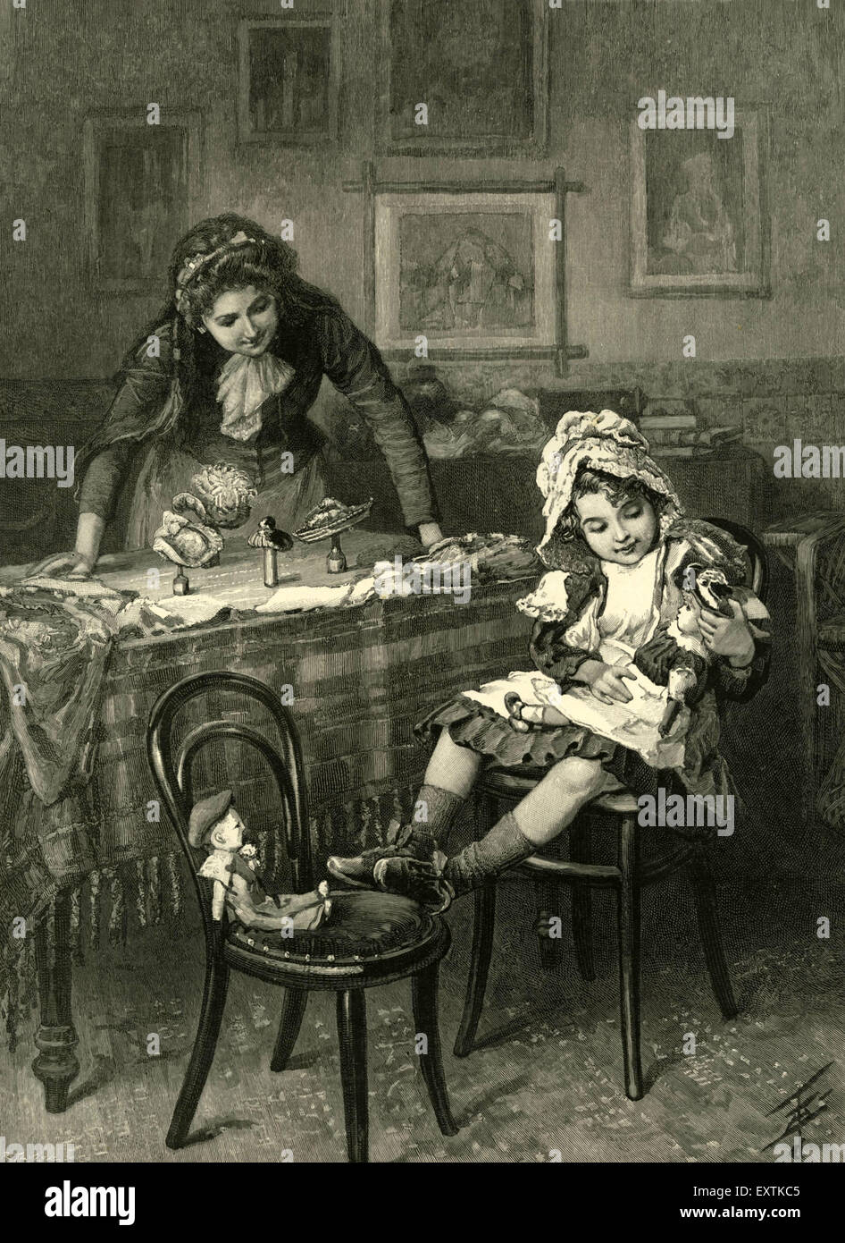 1890S UK Il Illustrated London News piastra del magazzino Foto Stock