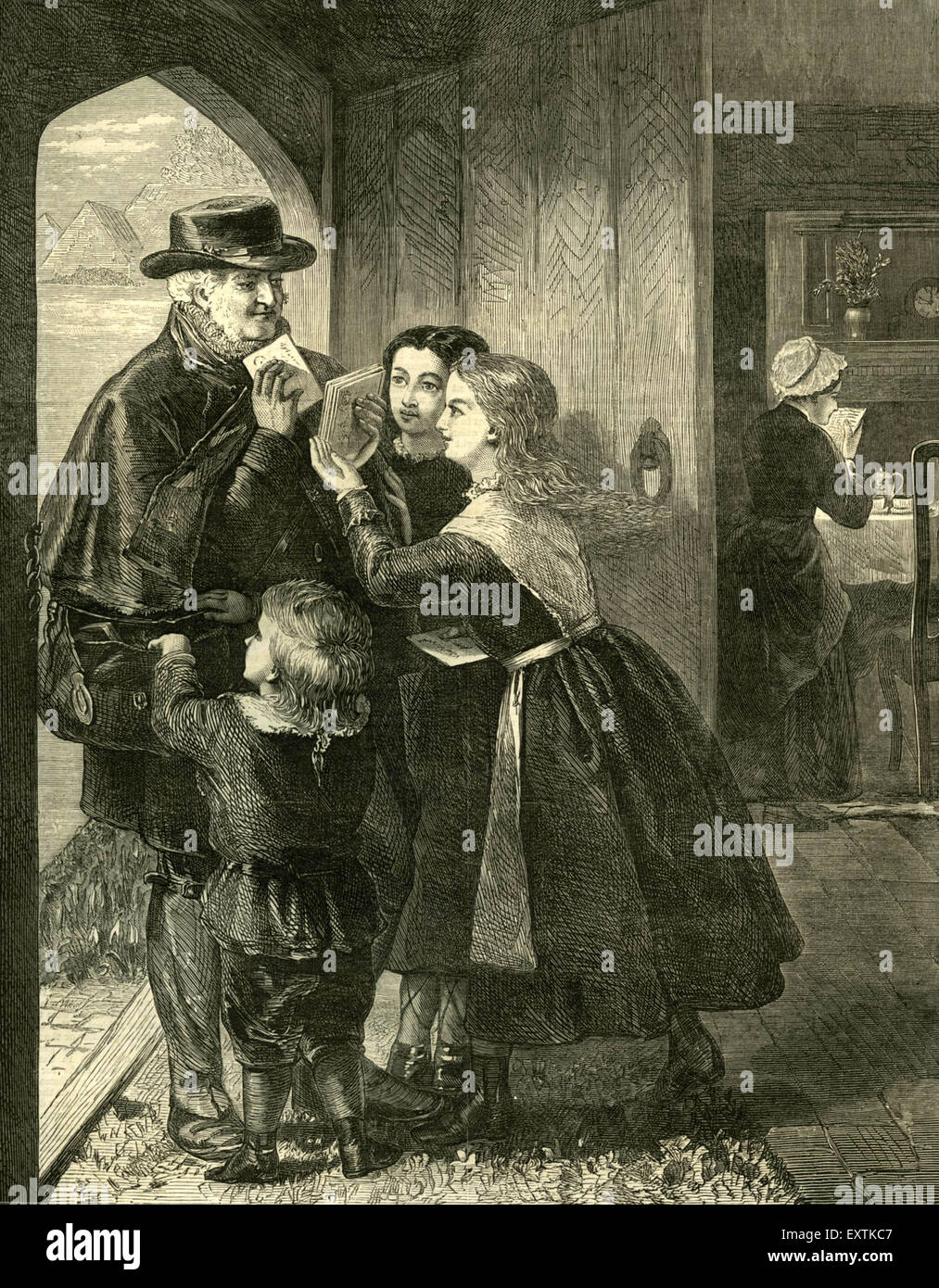 1870S UK Il Illustrated London News piastra del magazzino Foto Stock