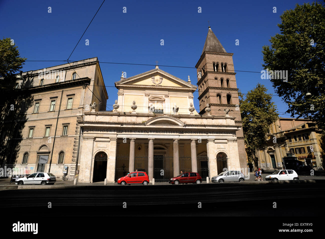 Italia, Roma, Trastevere, chiesa di San Crisogono Foto Stock
