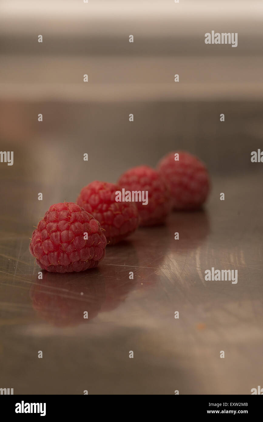 Lampone, dieta, dolce, Berry, organico, mature, sani, estate, closeup, dessert, vitamina, deliziosi rasberry, macro, cottura, n Foto Stock