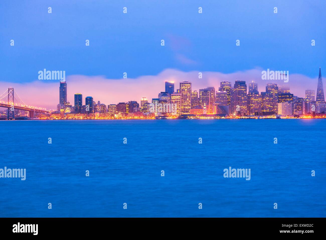 Skyline di San Francisco, California, Stati Uniti d'America Foto Stock