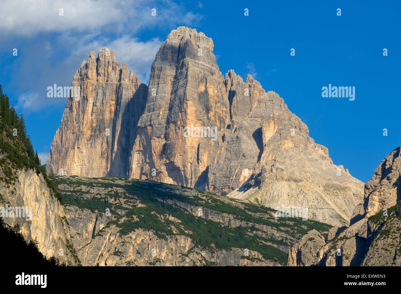 Tre Cime di Lavaredo, Dolomiti, Italia Foto Stock