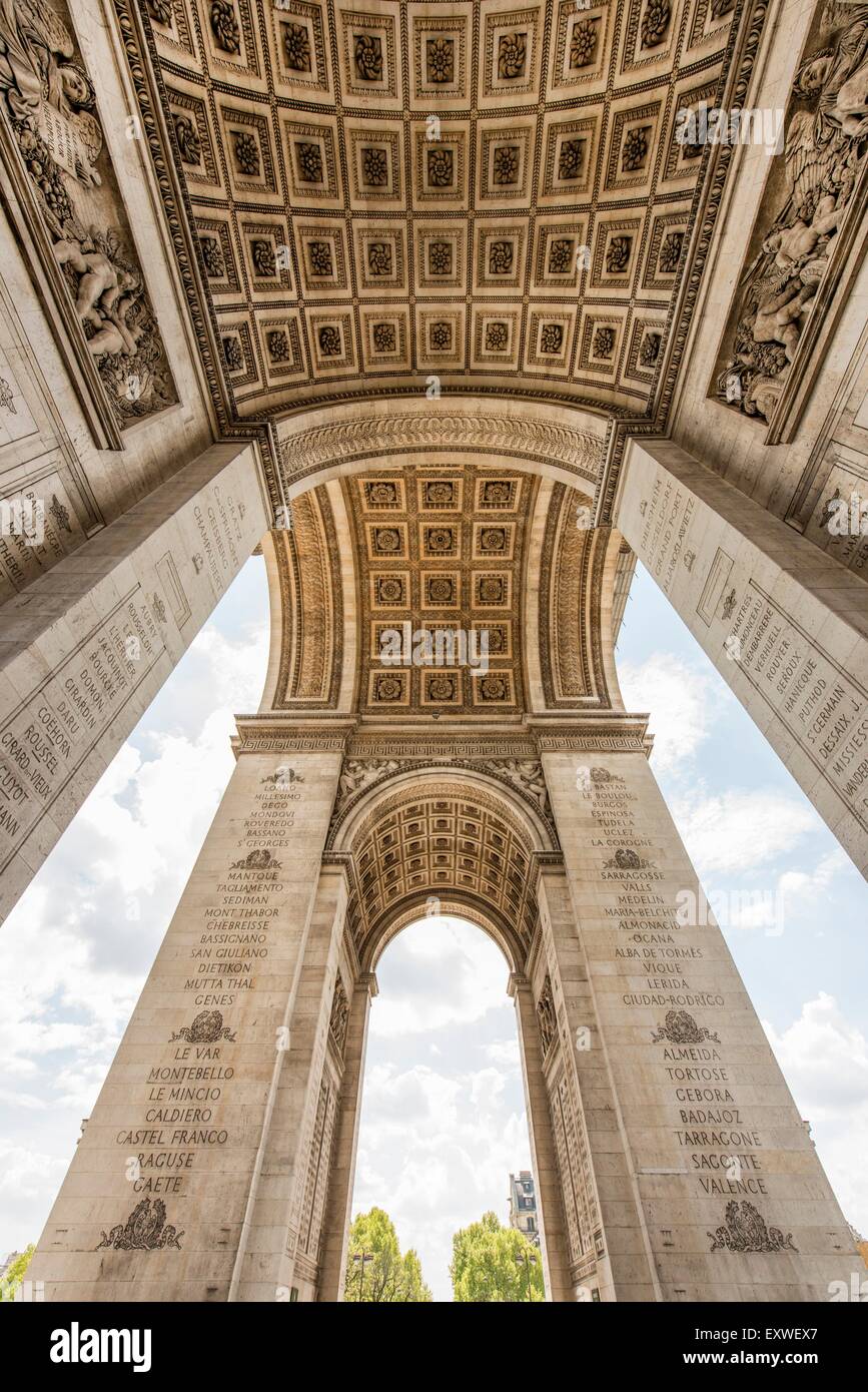 Arc de Triomphe, Quartier Champs Elysees, Parigi, Francia, Europa Foto Stock