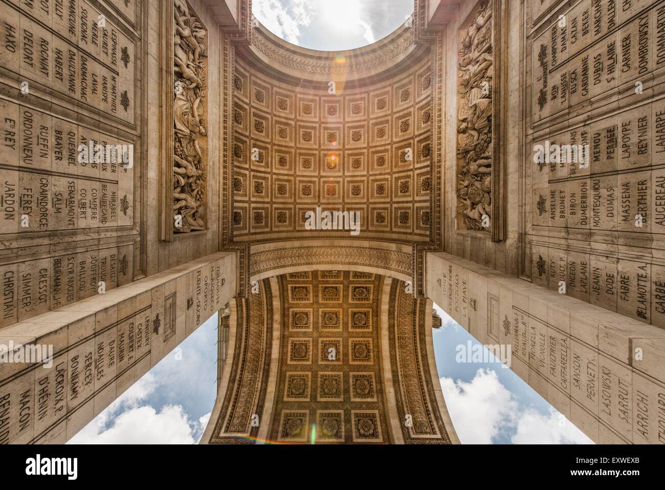 Arc de Triomphe, Quartier Champs Elysees, Parigi, Francia, Europa Foto Stock