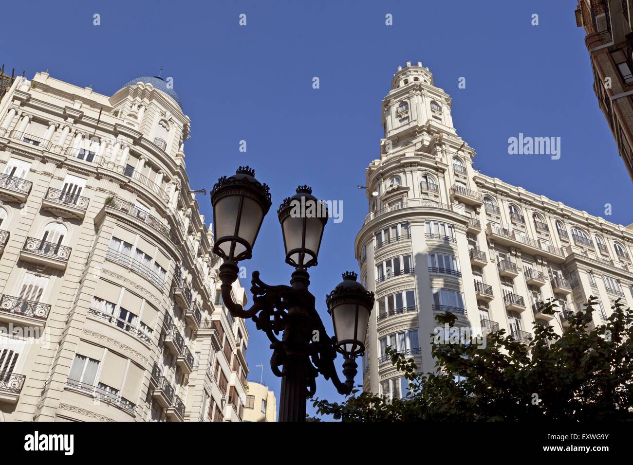 Edifici art nouveau, città vecchia, Valencia, Spanien, Europa Foto Stock