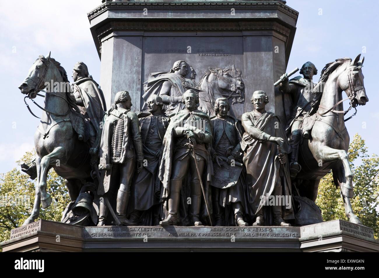 Statua equestre di Federico il Grande, Berlino, Germania Foto Stock