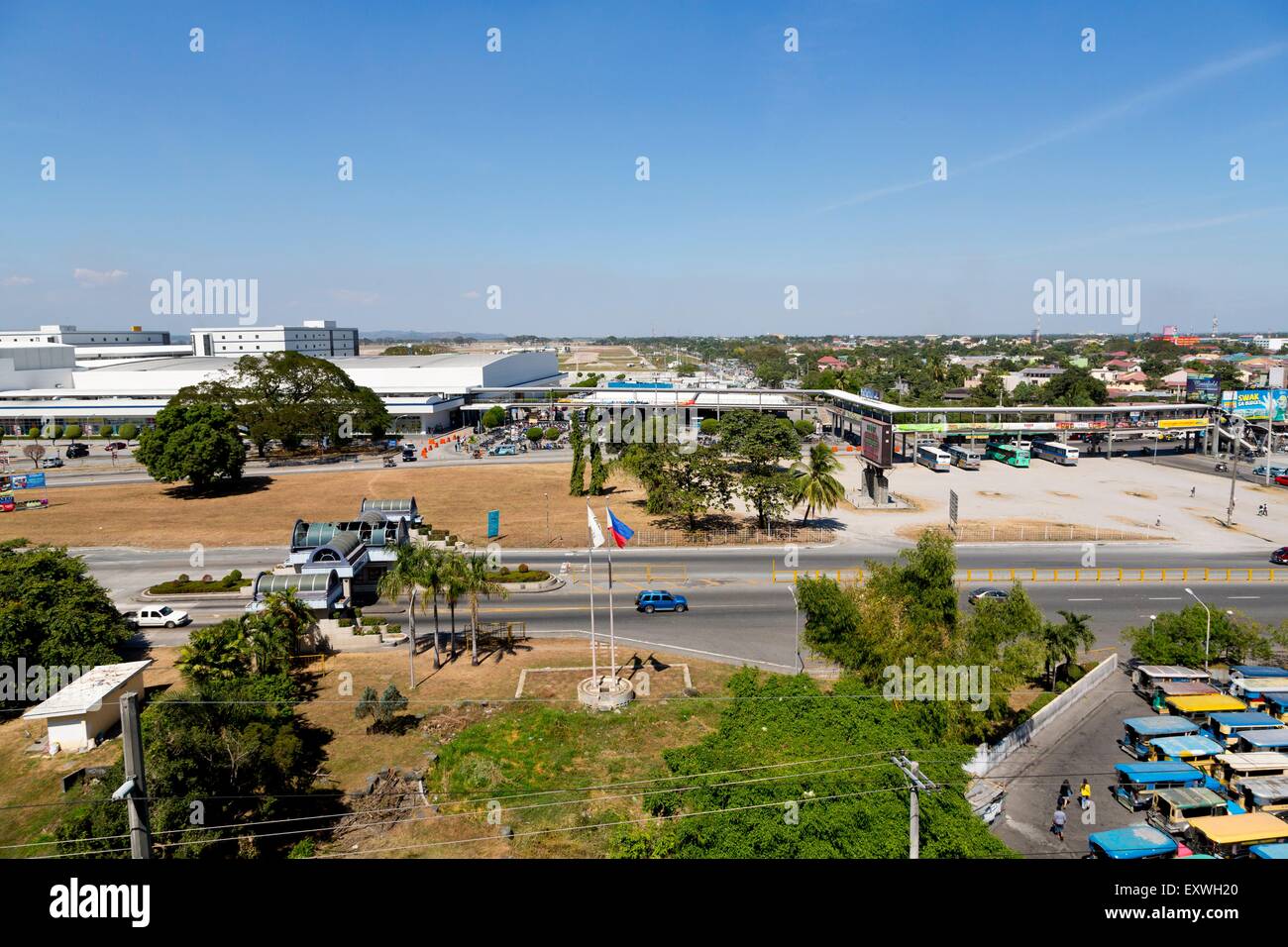 Vista sulla città, Angeles City, Luzon, Filippine, Asia Foto Stock