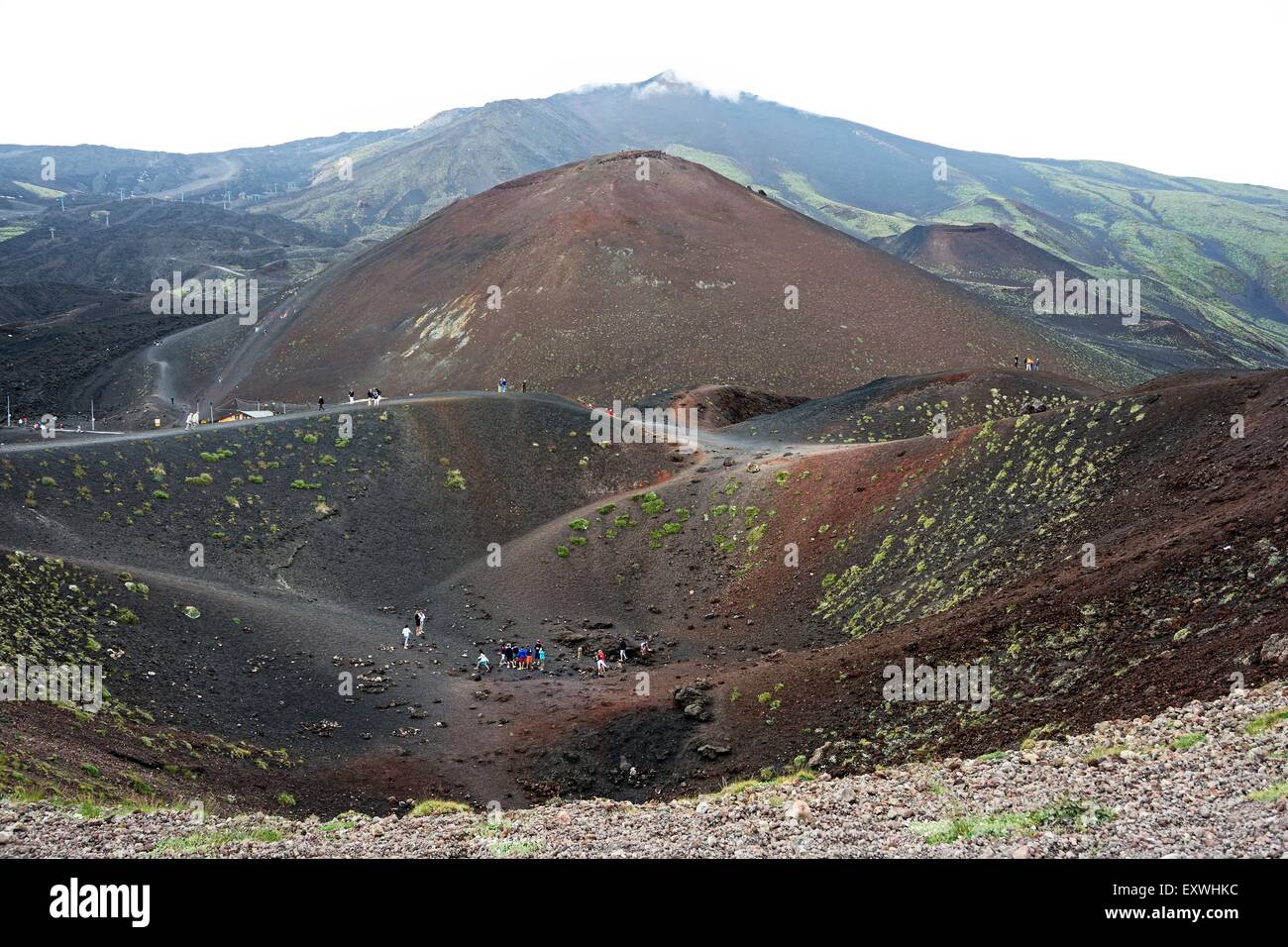 Paesaggio vulcanico Etna, Sicilia, Italia, Europa Foto Stock