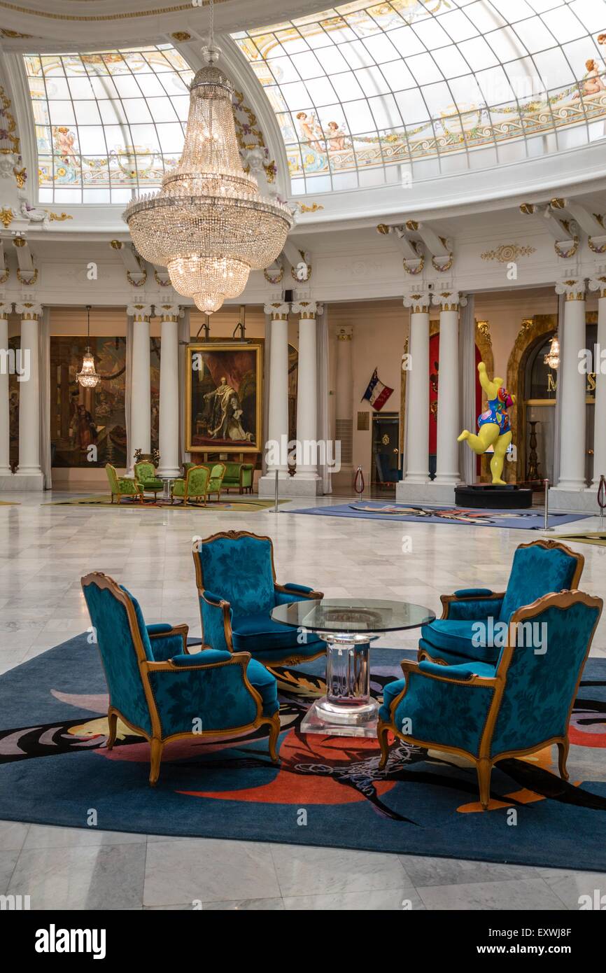 Interno del Hotel Negresco, Nice, Francia Foto Stock