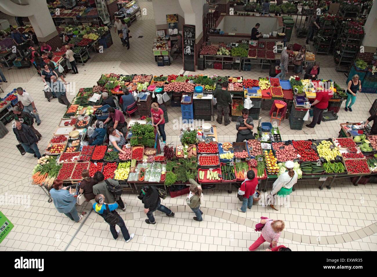 Sala Mercato Lehel Csarnok, Pest, Budapest, Ungheria Foto Stock