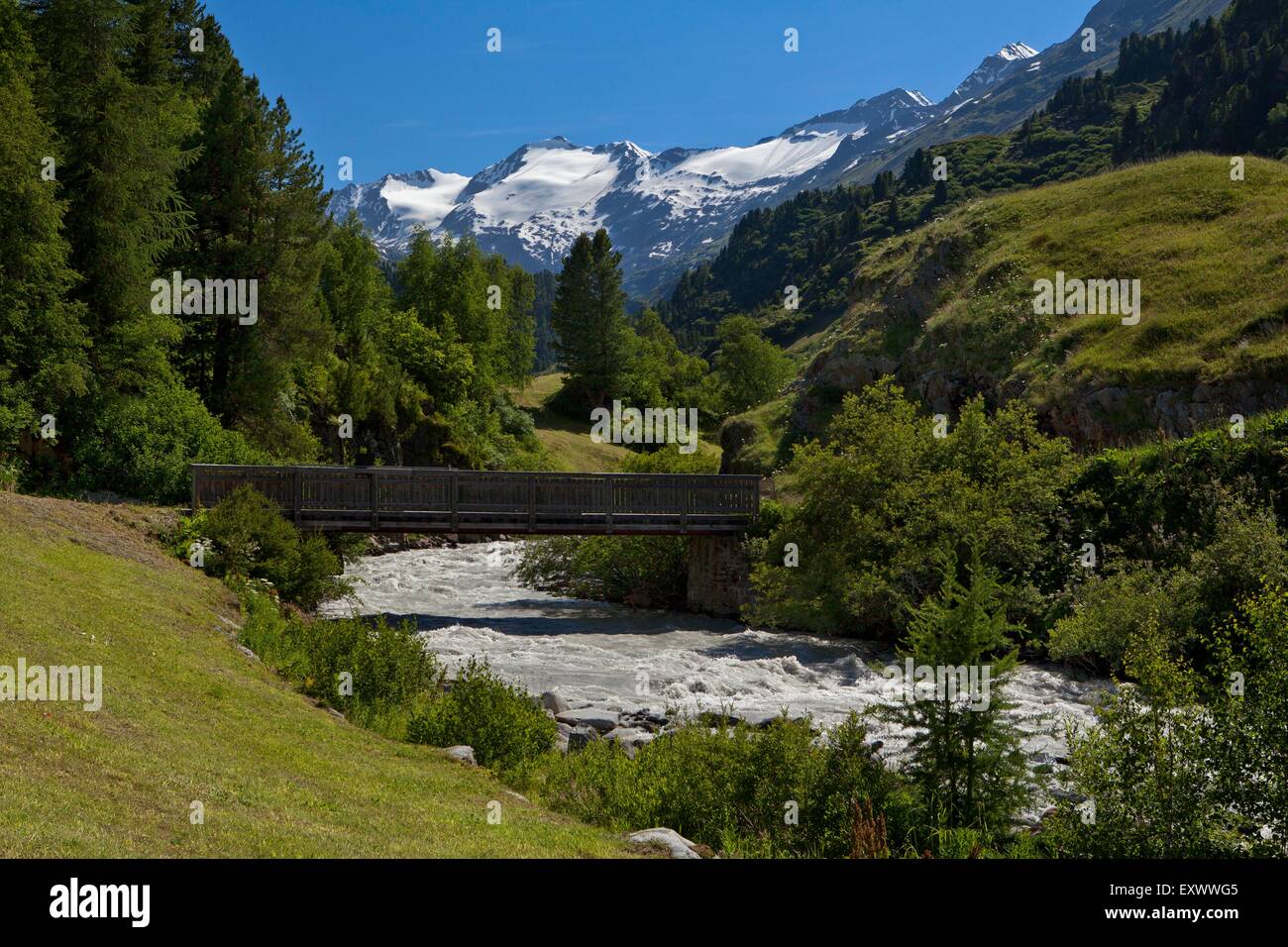 Schalfkogel, Oetztal, Alpi Oetztal in Tirolo, Austria, Europa Foto Stock